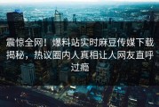 震惊全网！爆料站实时麻豆传媒下载揭秘，热议圈内人真相让人网友直呼过瘾