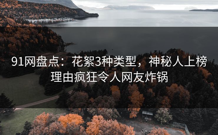 91网盘点：花絮3种类型，神秘人上榜理由疯狂令人网友炸锅