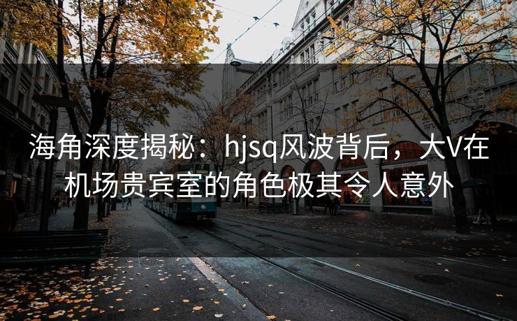 海角深度揭秘：hjsq风波背后，大V在机场贵宾室的角色极其令人意外